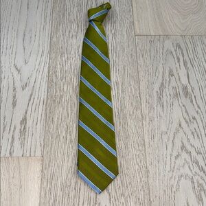 Robert Talbott Olive and Blue Striped Tie